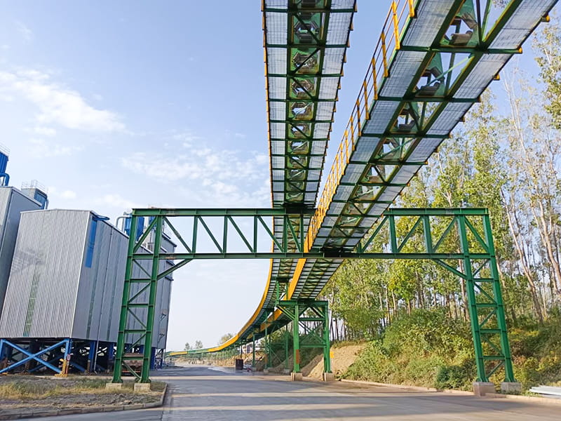 Sistema transportador de correa tubular del patio de carga de la planta siderúrgica ZHONGXIN